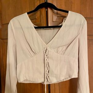 Elodie cream corset blouse